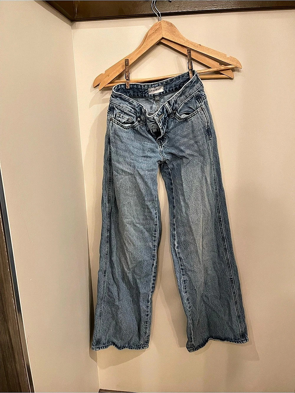 Pacsun Casey Low Rise Baggy Jeans Wide Leg Jeans Blue Waist 22